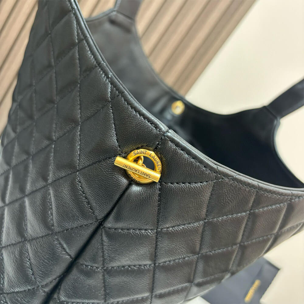 Black Quilted Tote