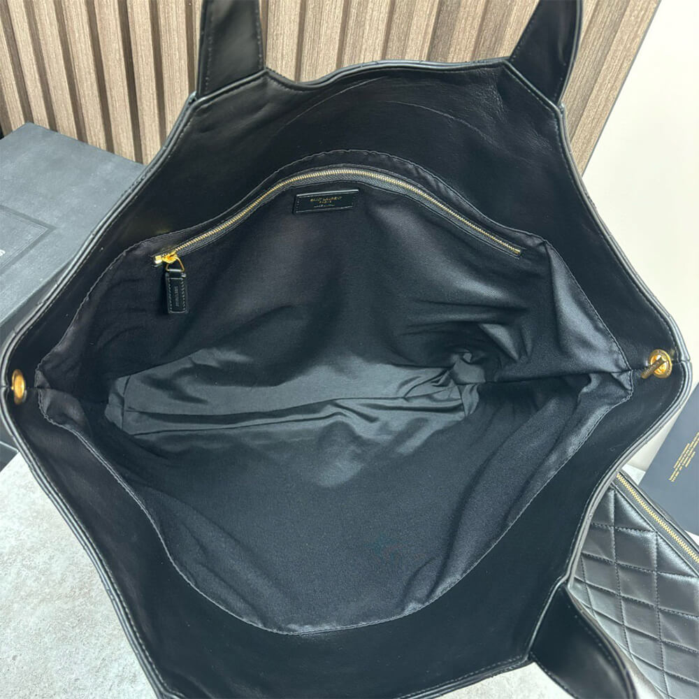Black Quilted Tote
